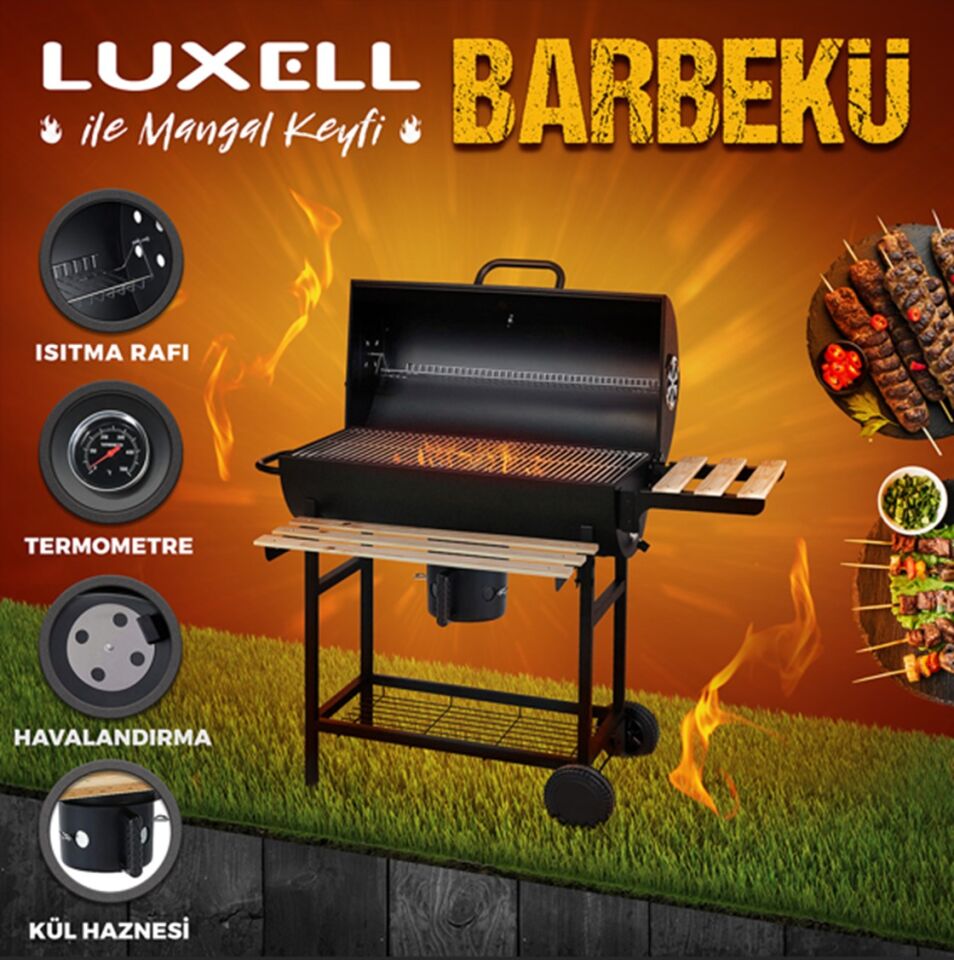 Luxell KB-737D(MK+TH+KÜL) KÖMÜRLÜ BARBEKÜ MANGAL
