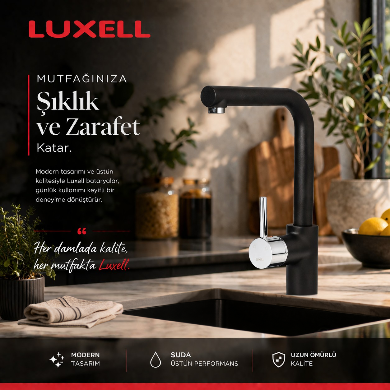 Mutfak Bataryası Siyah