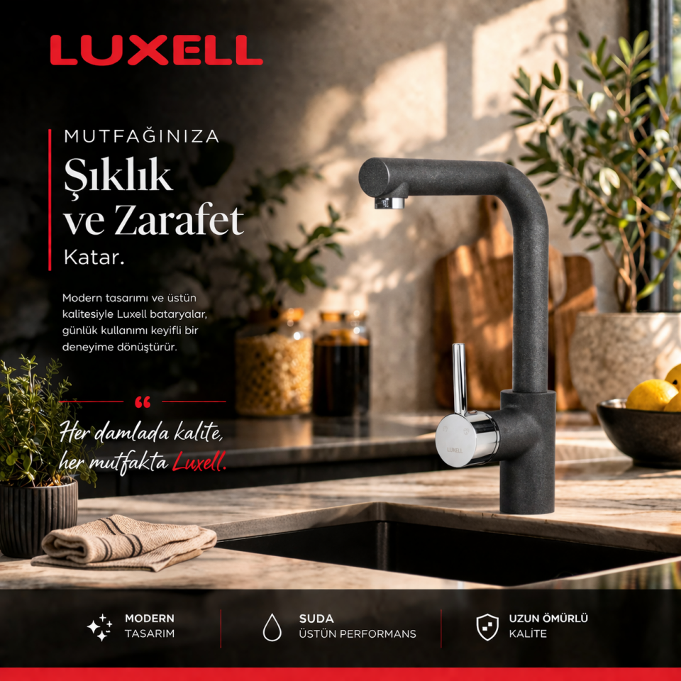 Mutfak Bataryası Antrasit Gri