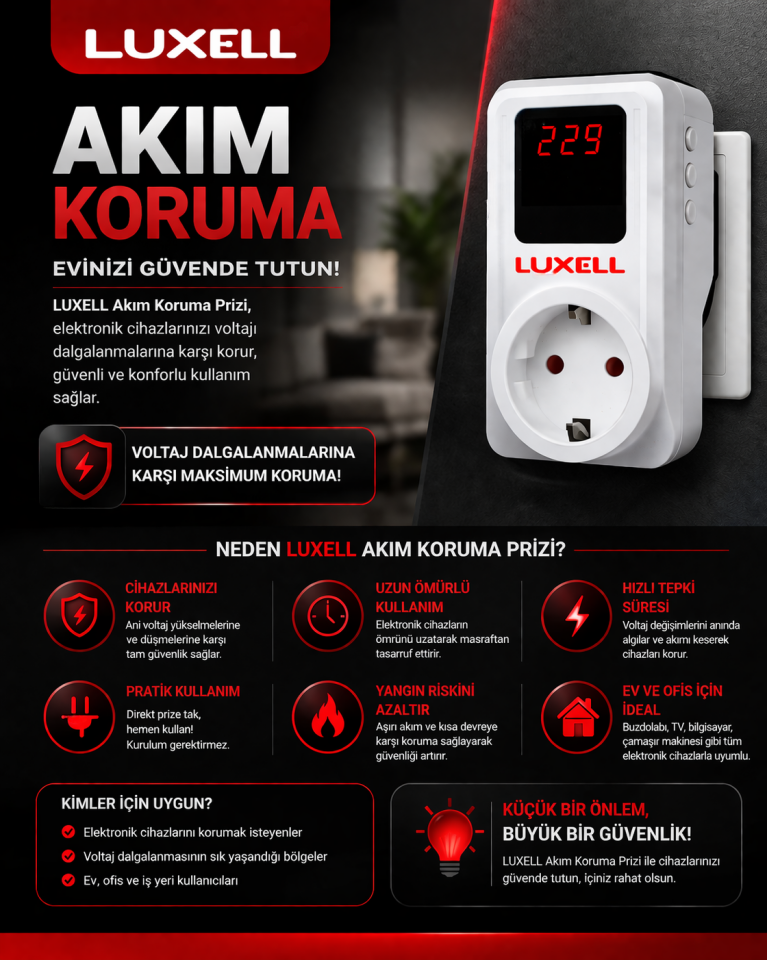 LVP-01 LUXELL VOLTAJ KORUYUCU